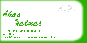 akos halmai business card